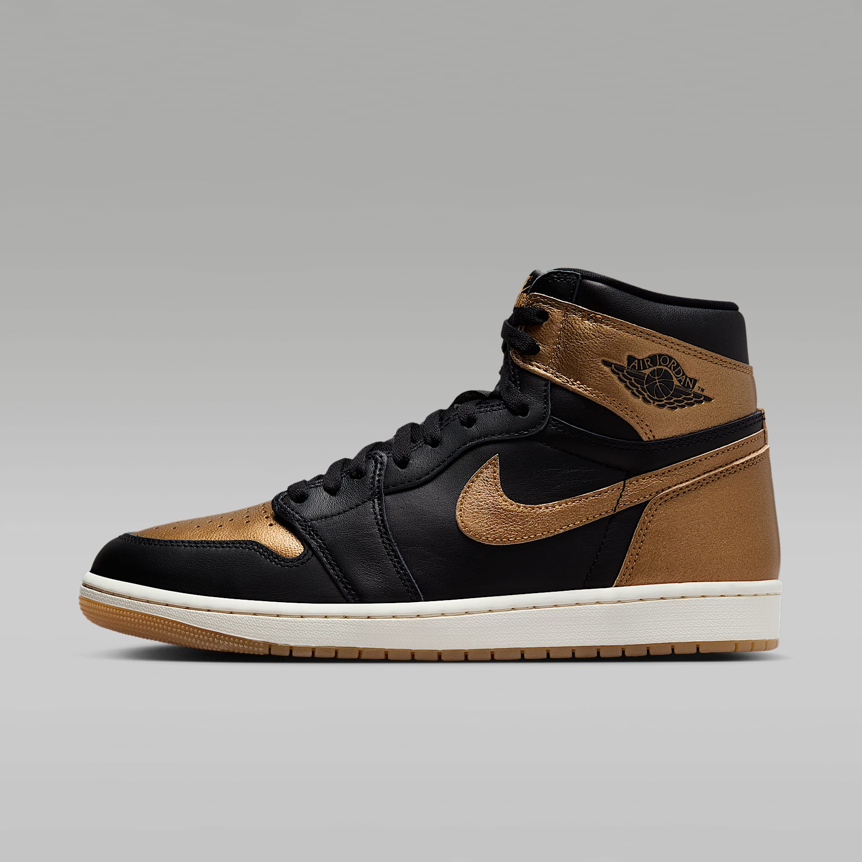 Air Jordan 1 Retro High OG 'Black and Gold' Men's Shoes. Nike ID